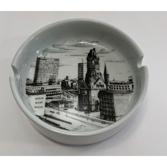 Schedel Bavaria Berlin Ash Tray Collectible Black White - Picture 2 of 9